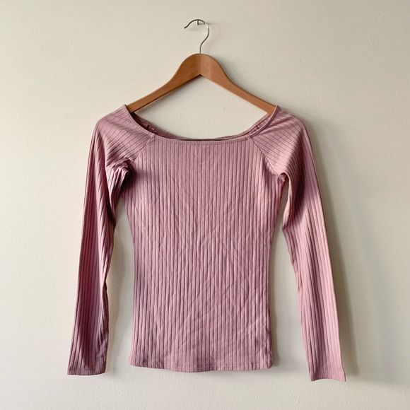 ASOS TALL Top With Off Shoulder in Rib - Picture 2 of 5